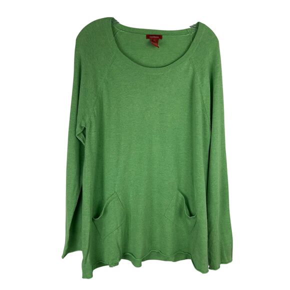 Sundance Wool Blend Long Sweater Size XL Green Front Pockets Business Casual - Picture 1 of 6